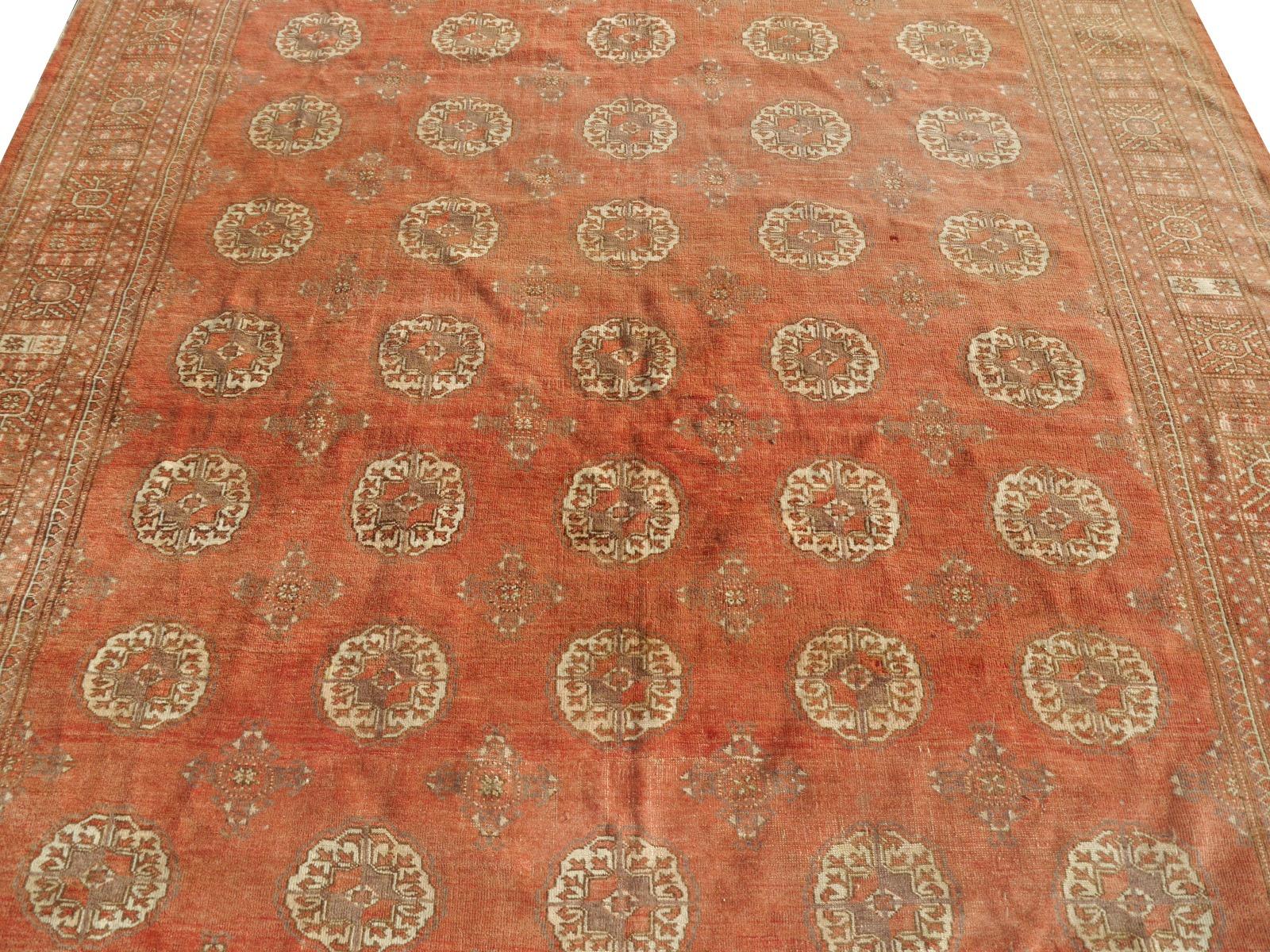 Muted tribal rug Afghan Ersari Turkoman or Turkmen rug - 