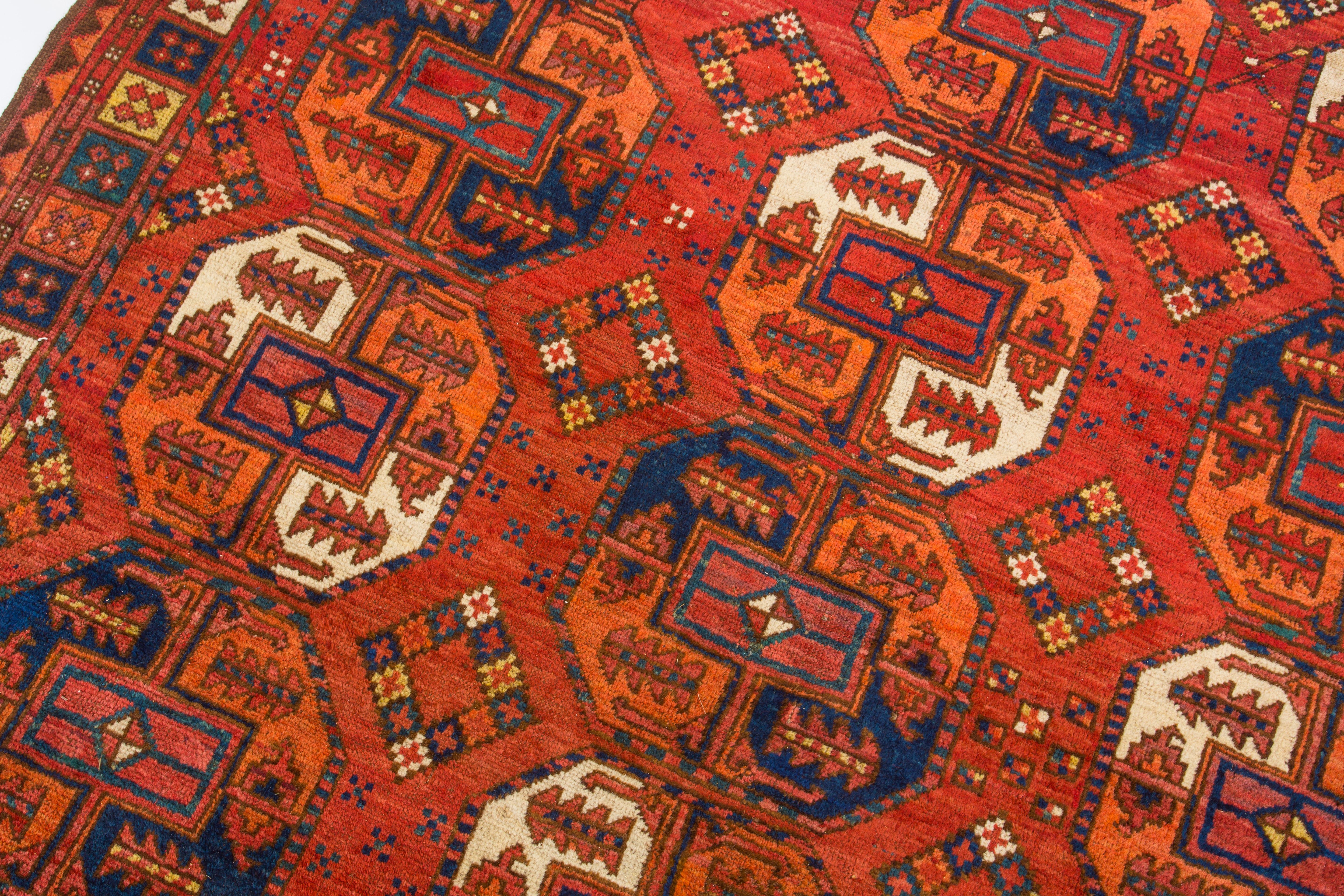 Woven Ersari Turkomen Very Rare small main carpet circa 1860 short term reduction  For Sale