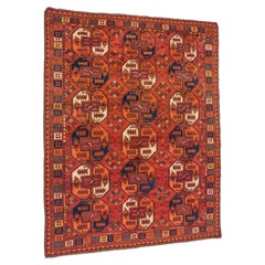 Used Ersari Turkomen Very Rare small main carpet circa 1860 short term reduction 