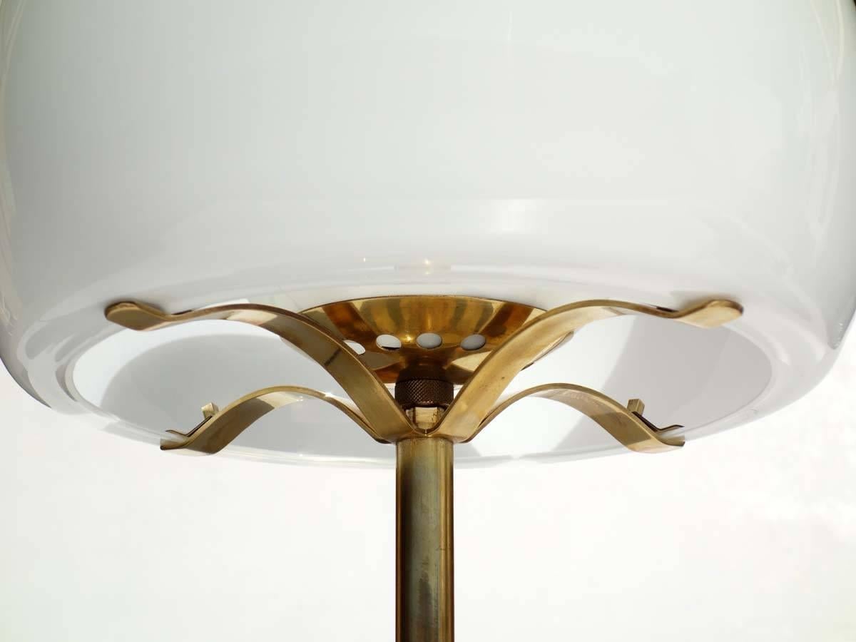 Erse by Vico Magistretti Artemide 1960s Italian Design Brass Pair of Table Lamps In Excellent Condition In Brescia, IT