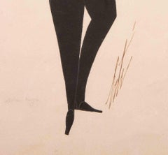 Masc Regis Tempera Painting by Erté, Contemporary, Signed, 1970s
