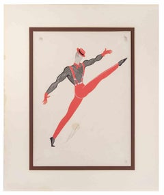 The Dancer -  Tempera by Erté - 1970s