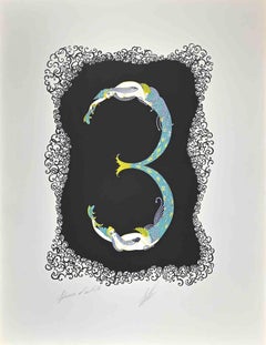 Le 3 - Lithograph by Erté - 1968