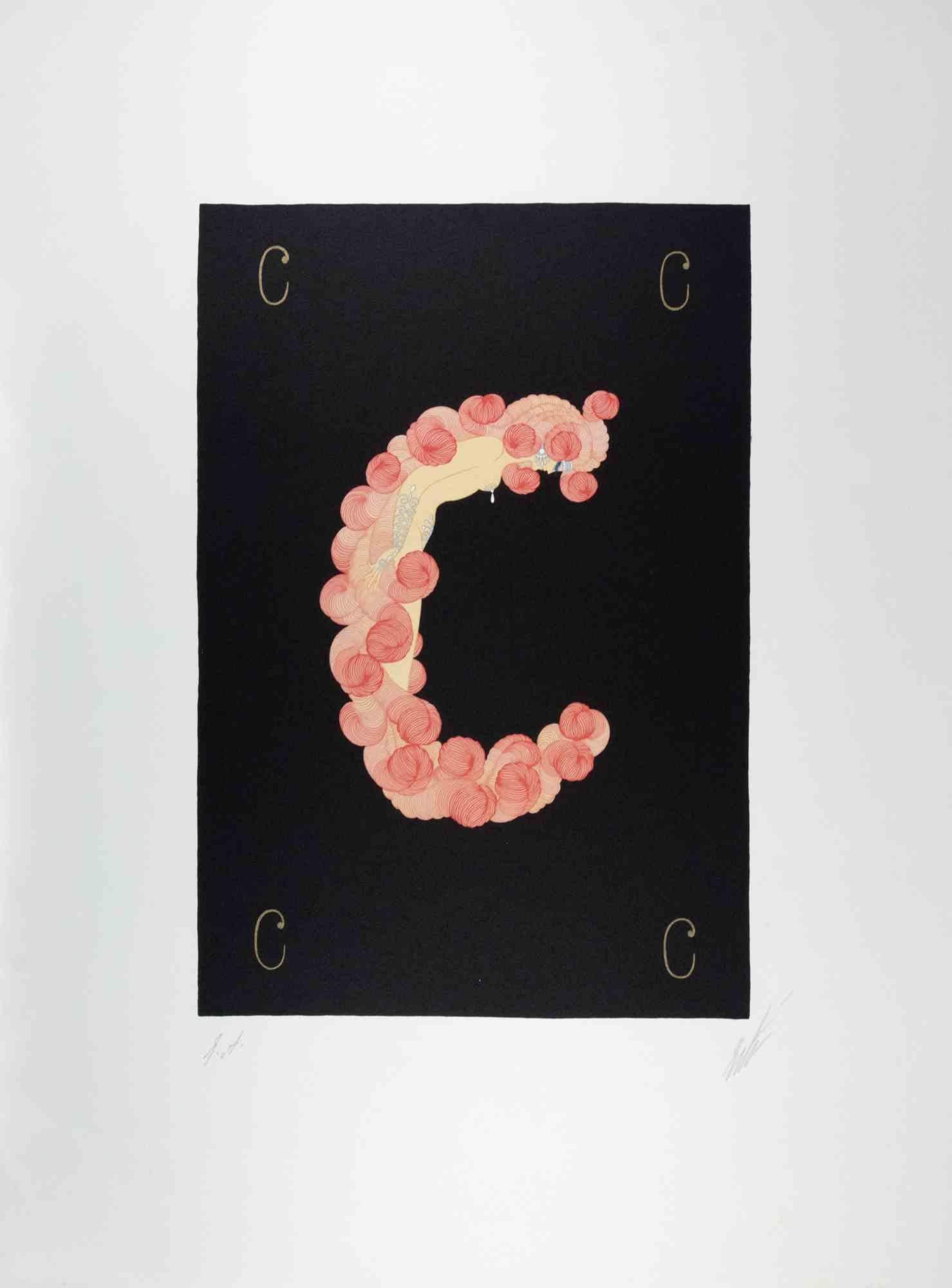 Letter C - by Erté - 1976