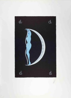 Retro Letter D - Lithograph by Erté - 1970s