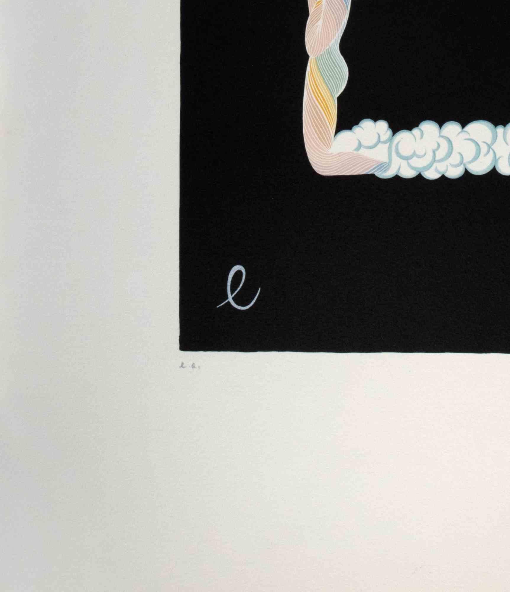 Letter E - Lithograph by Erté - 1970s For Sale 2