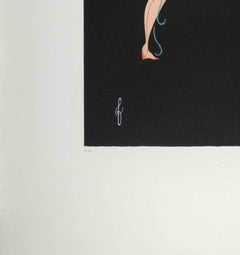 Letter F Lithograph by Erté, Contemporary, Signed Artist Proof, 1976