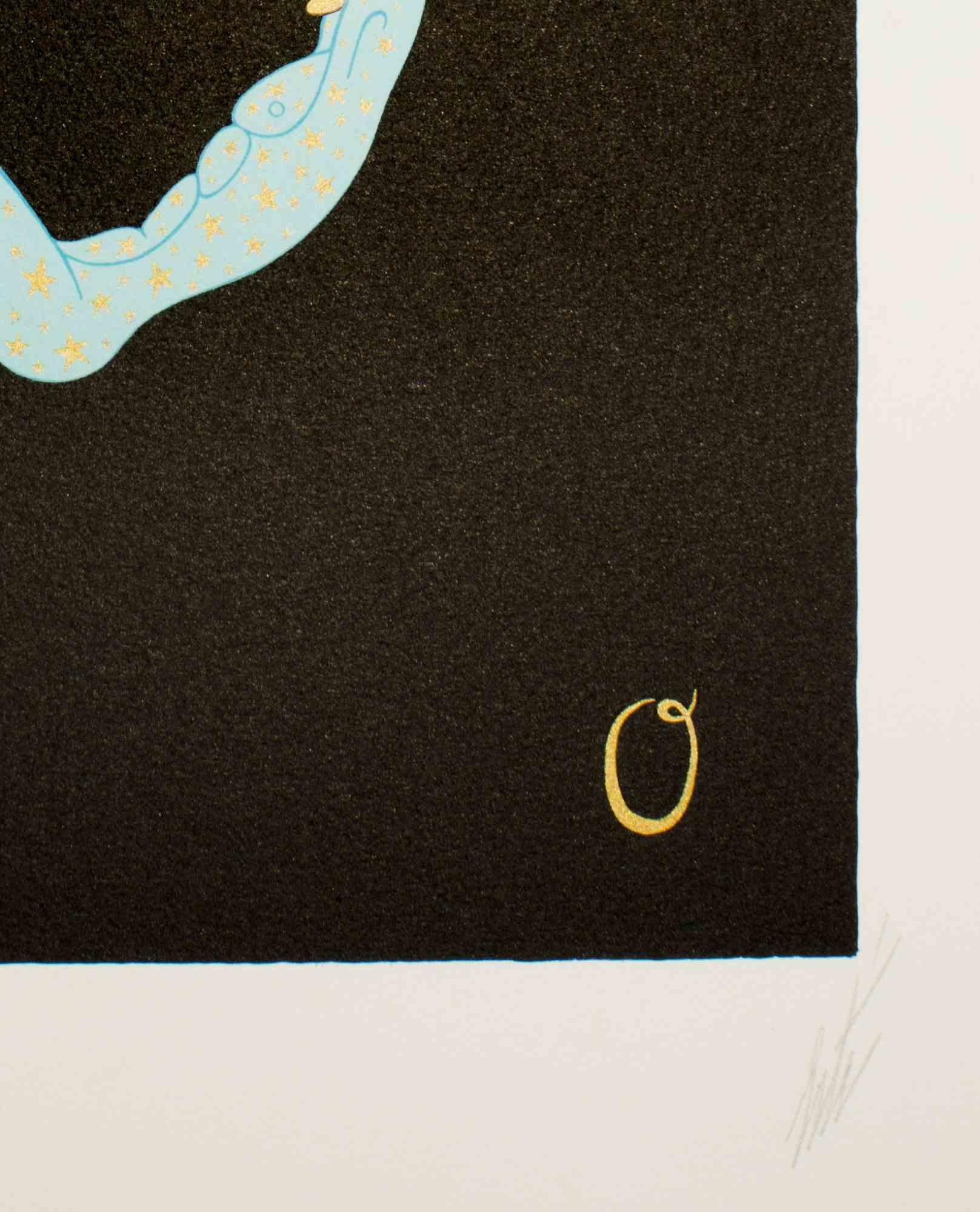 Letter O - Lithograph and Screen Print by Erté - 1976 For Sale 2