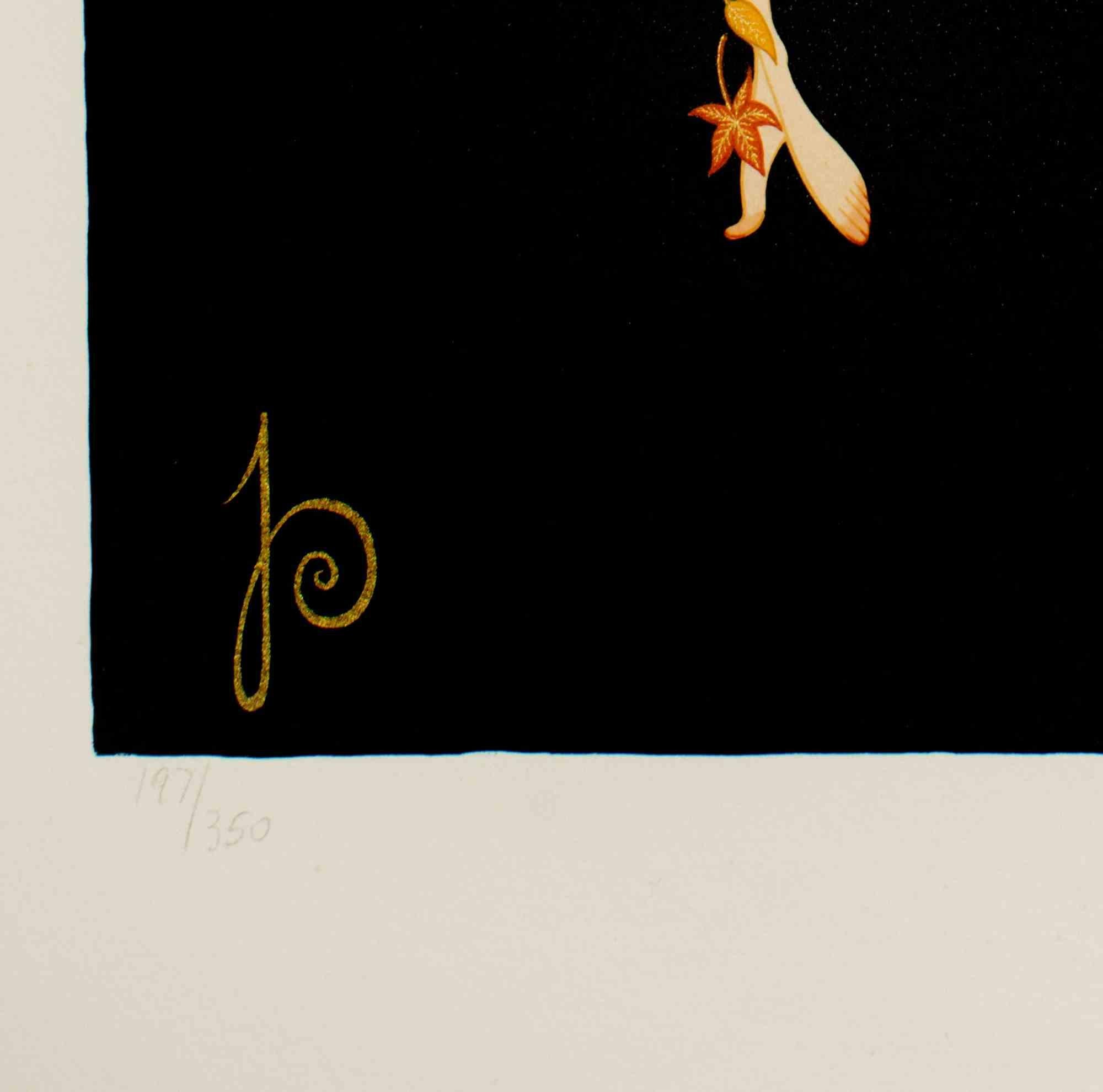 Letter P - Lithograph and Screen Print by Erté - 1976 For Sale 2