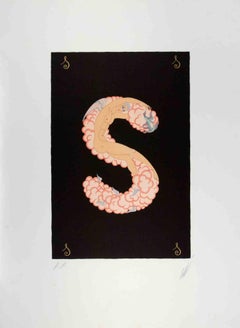 Letter S - Lithograph by Erté - 1970s