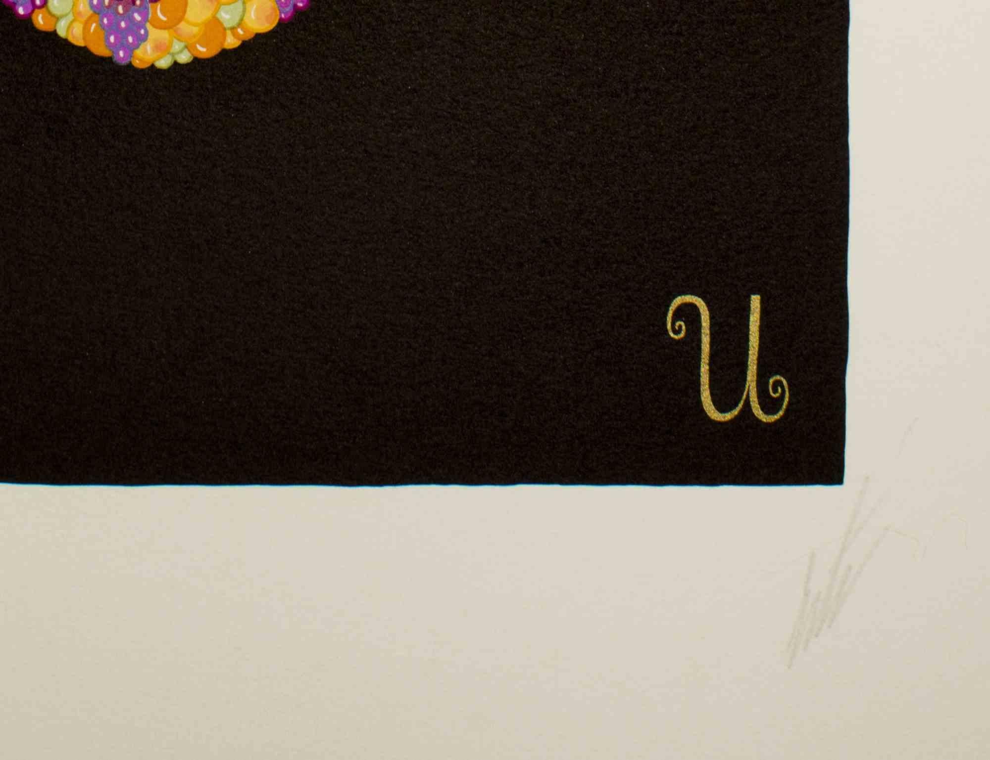 Letter U - Lithograph and Screen Print by Erté - 1950 For Sale 2