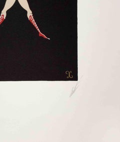 Letra X - Litografía de Erté - Años 70