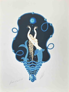 Sapphire - Lithograph by Erté - 1970s