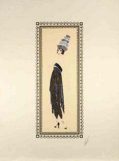 The Plumed - Lithograph by Erté - 1970s