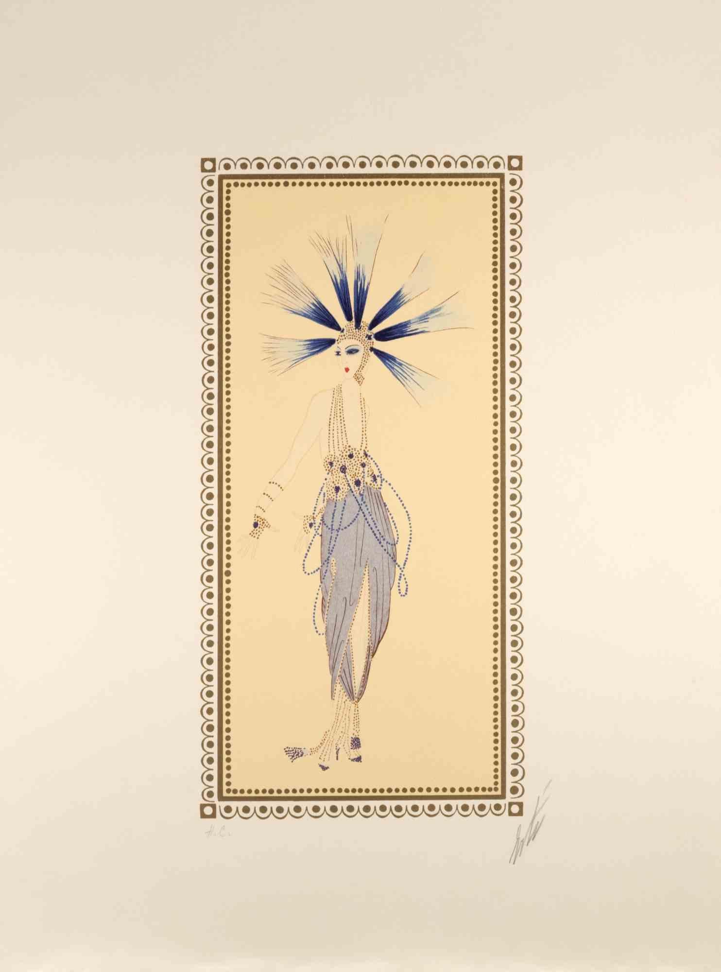 La Tentatrice è un'opera d'arte moderna realizzata negli anni '70 da Erté (Romain de Tirtoff).

Litografia mista a colori.

Firmato a mano sul margine inferiore. 

Sul margine inferiore " HC ".

Provenienza : 
- Collezione Serge Leeman.