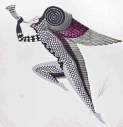 Zephyr I - Lithographie und Siebdruck von Erté - 1985