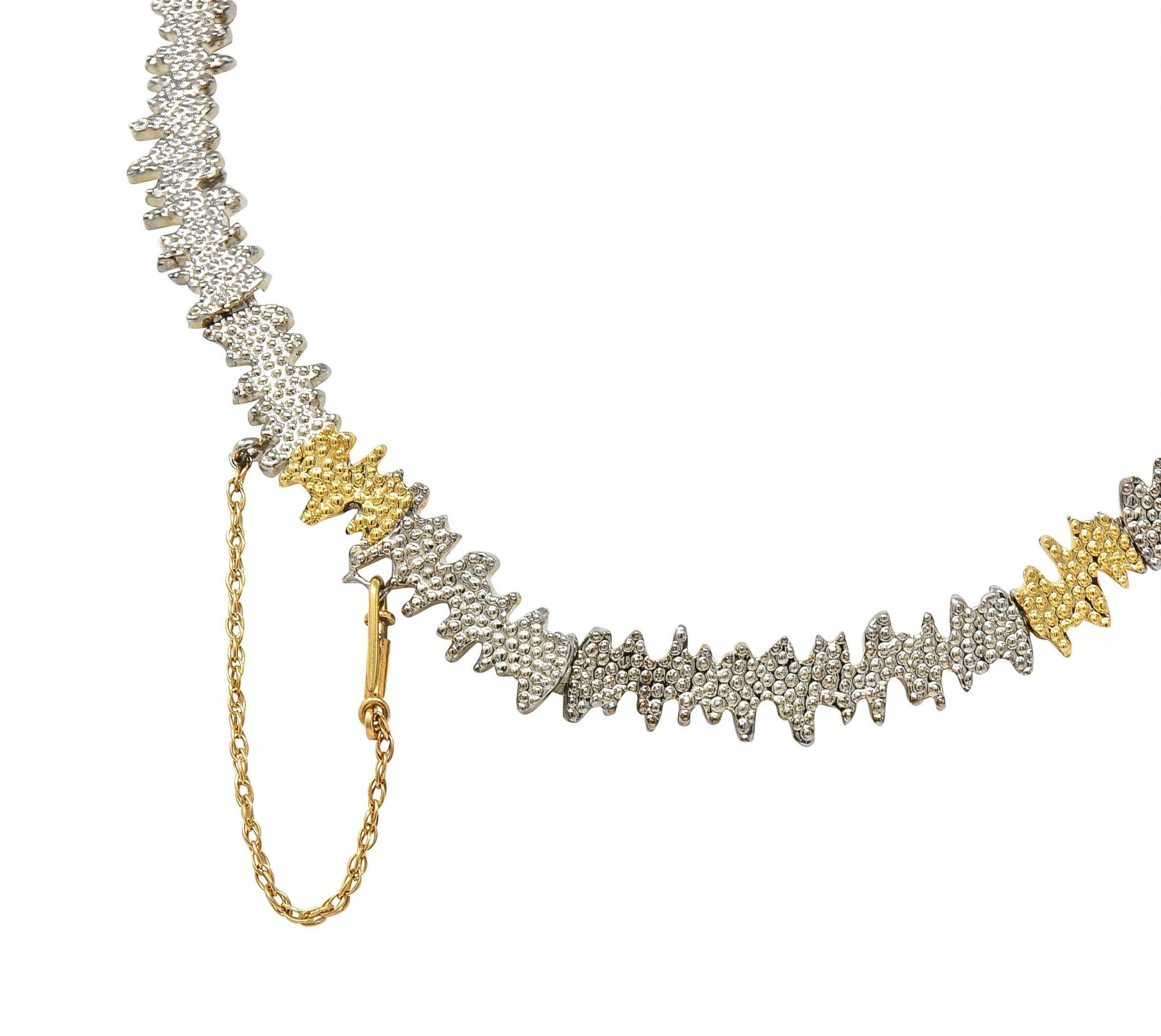 Erté 1970's Sapphire Diamond Silver 14K Vintage Sophistication Necklace Brooch For Sale 9