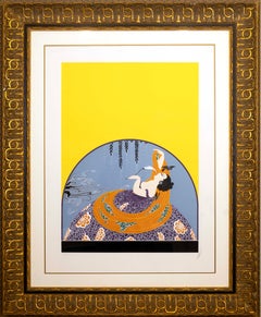 The After the Rain Sérigraphie contemporaine signée Art Deco 260/300 encadrée 1979