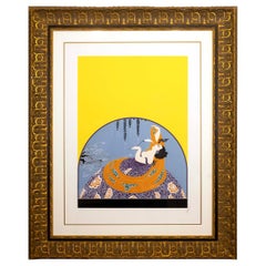 Erte After the Rain Signierte Contemporary Art Deco Serigraphie 260/300 Gerahmt 1979