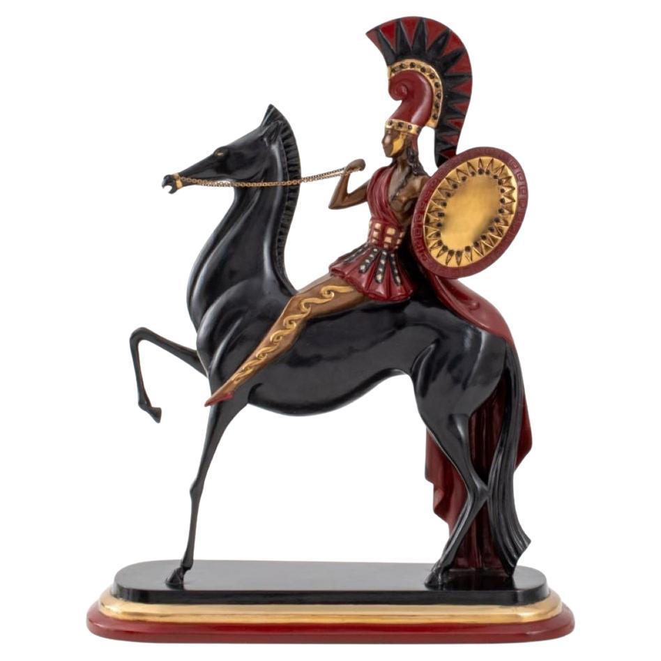 Erte "Amazon" Patinated Bronze Sculpture, 1985 For Sale