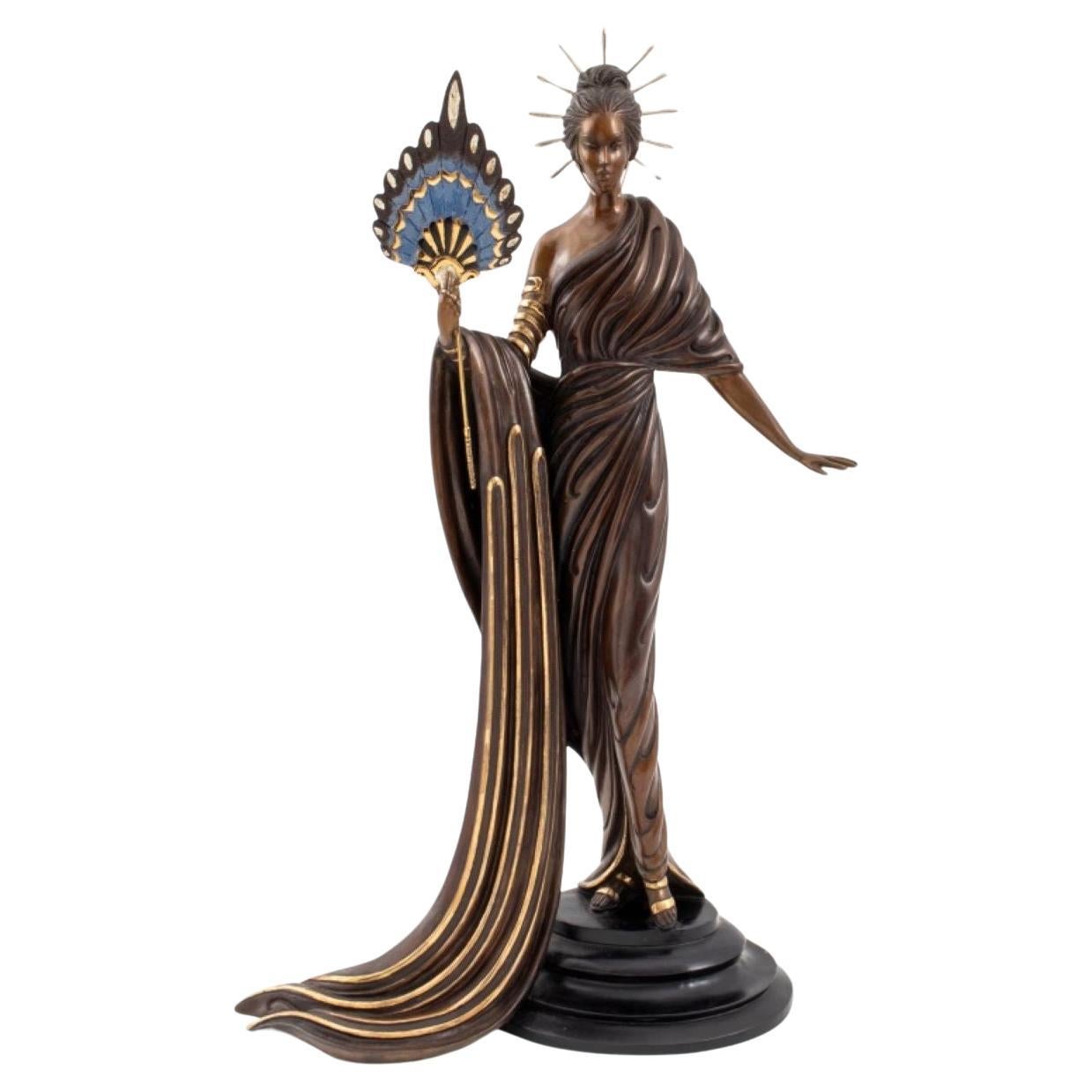 Erte "Aphrodite" Patinated Bronze Sculpture 1986 For Sale