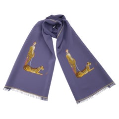 Art Deco Lady & Leopard Seidenschal von Été
