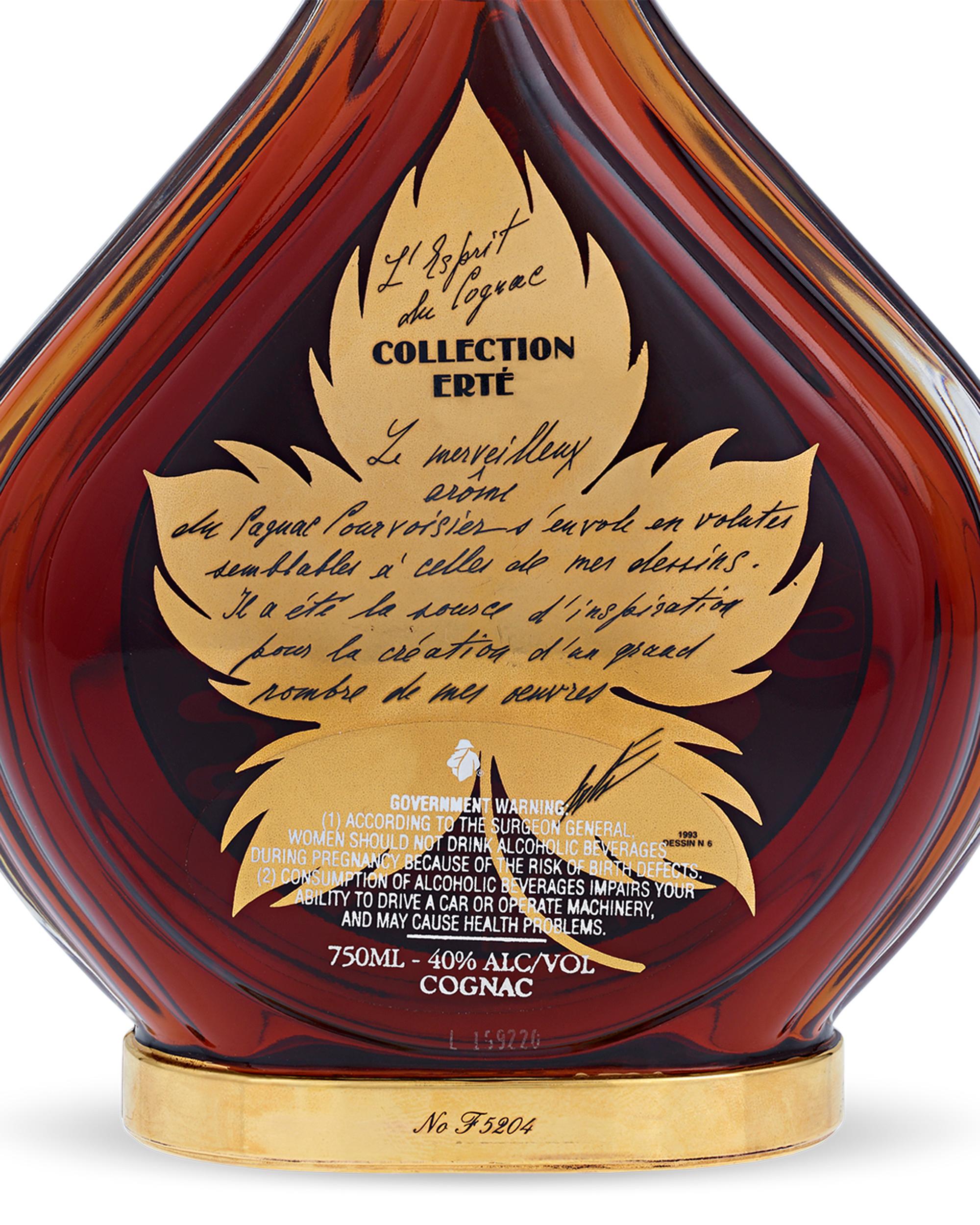 Art Deco Erté Courvoisier Cognac Liquor Cabinet