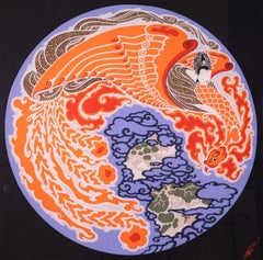 Erte "Dream Voyage" Art Deco Framed Silk Scarf