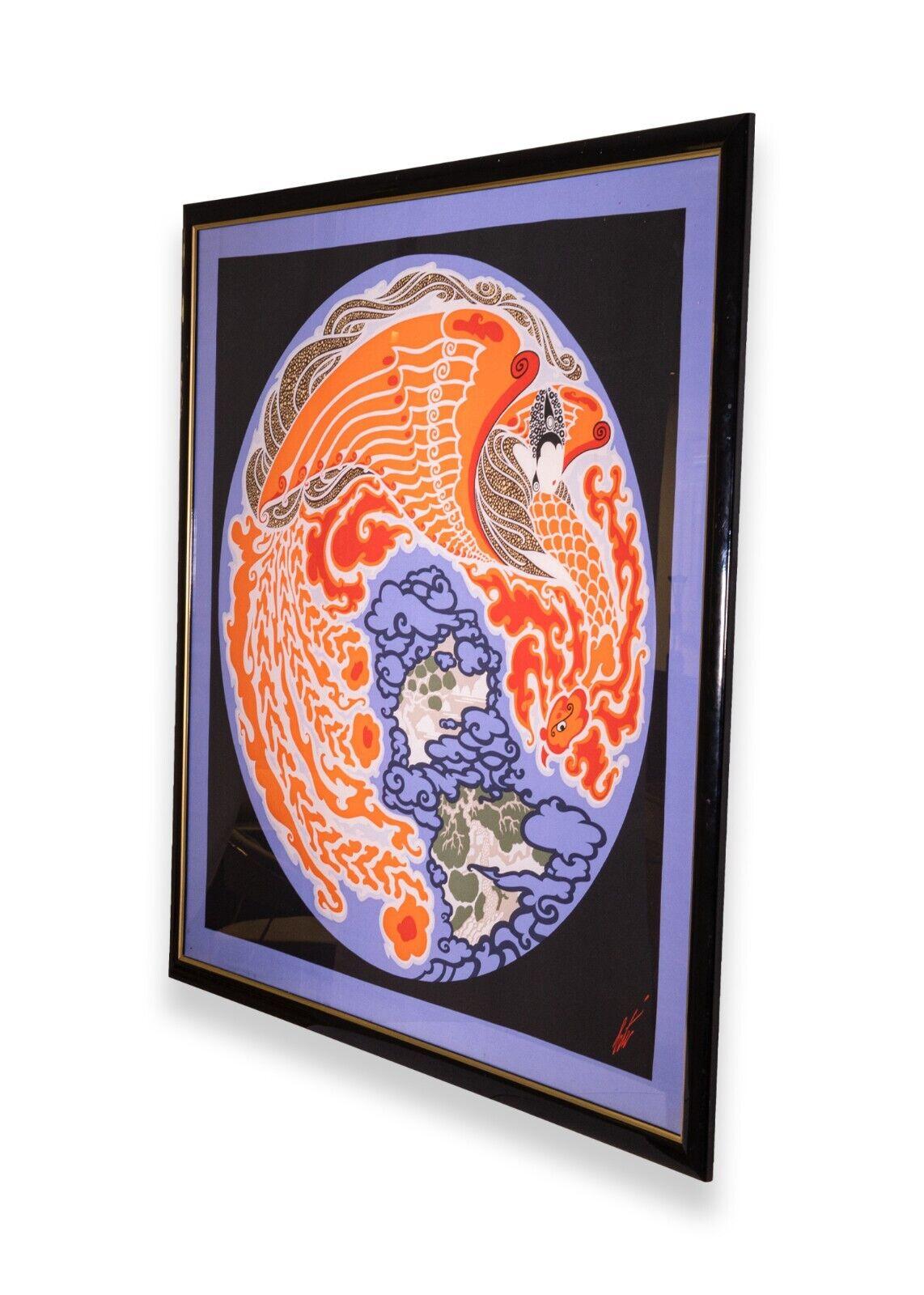 erte silk scarf framed