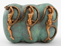 Erte "Eve" Patinated Bronze Bowl, 1989