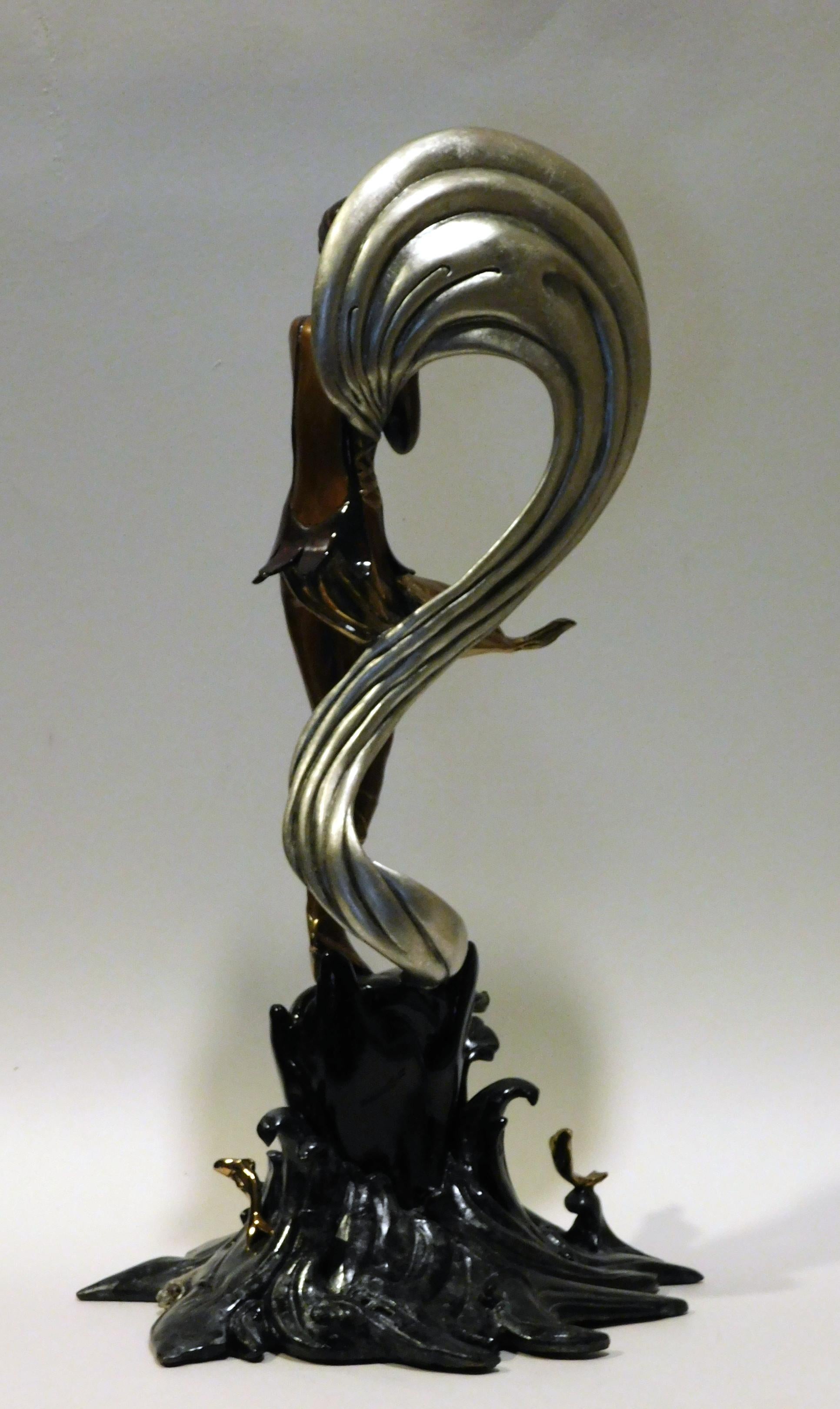Figurative Bronzeskulptur von Erte, 1988 – „Stranded“ (Ende des 20. Jahrhunderts) im Angebot