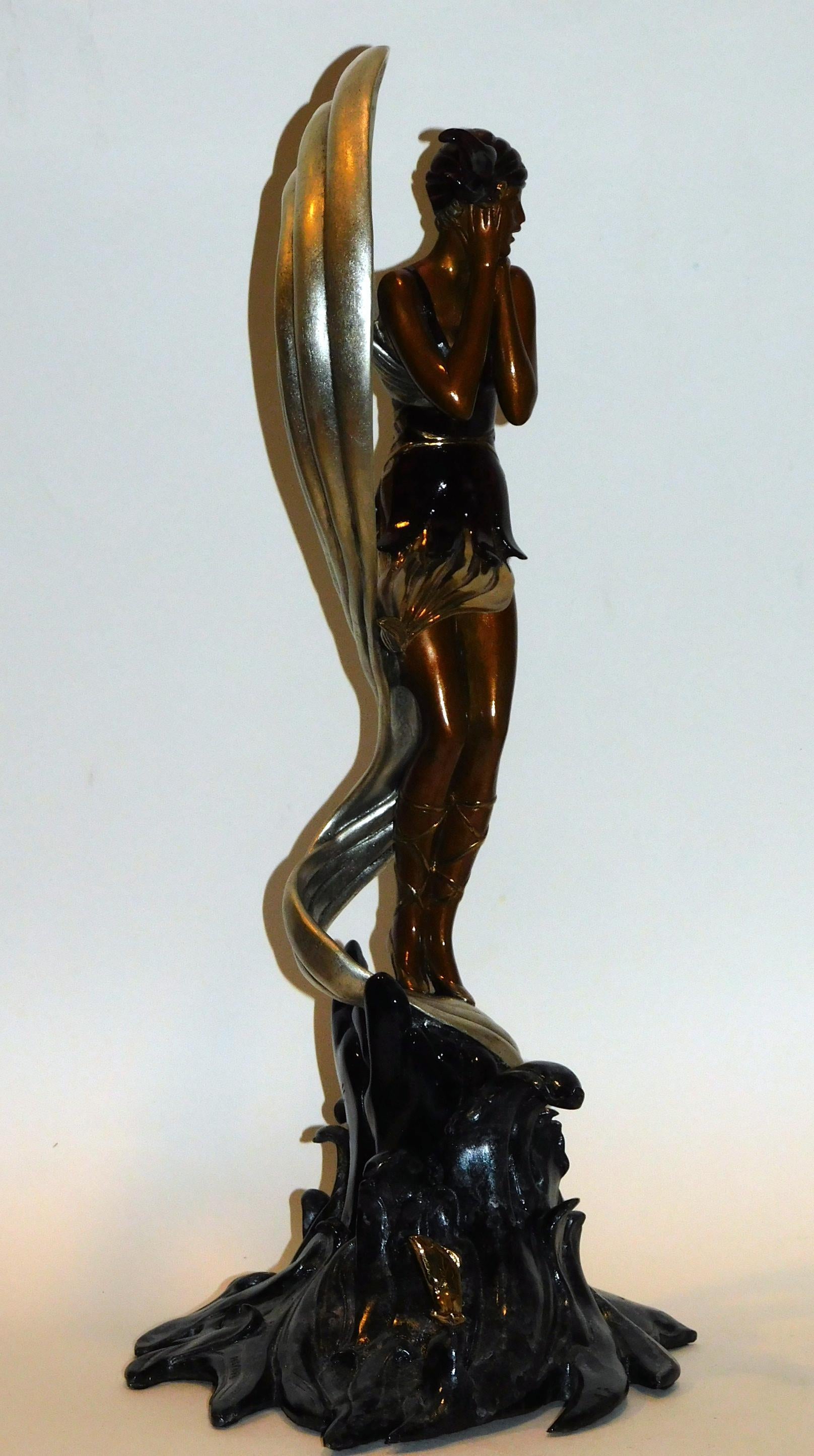 Figurative Bronzeskulptur von Erte, 1988 – „Stranded“ im Angebot 1