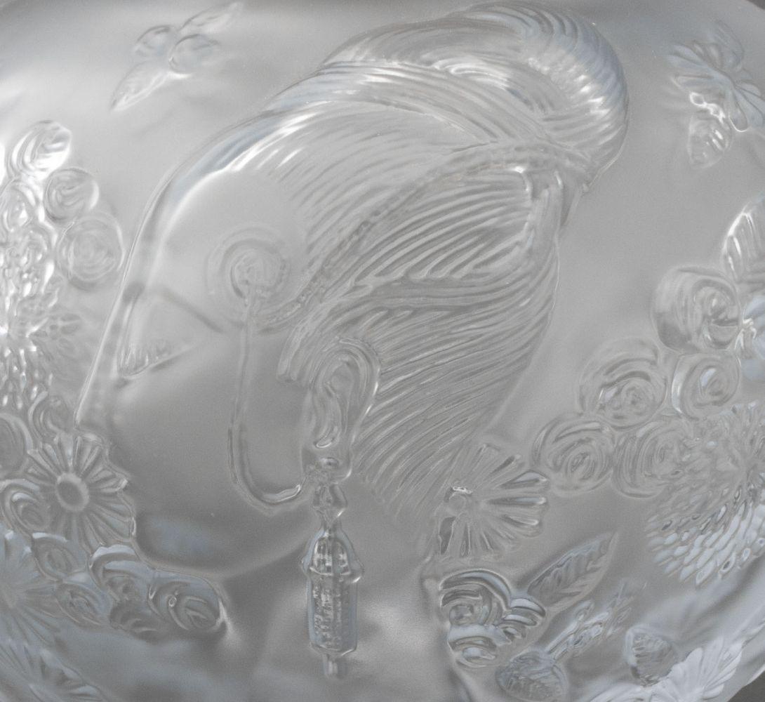 Placcato argento Ciotola di cristallo Erte 