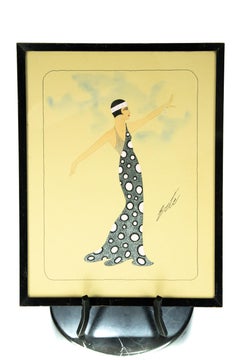 Erte' Grey and White Polka Dots