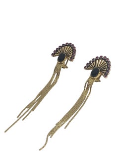 Erte "La Mer" Yellow Gold and Gem set Earrings