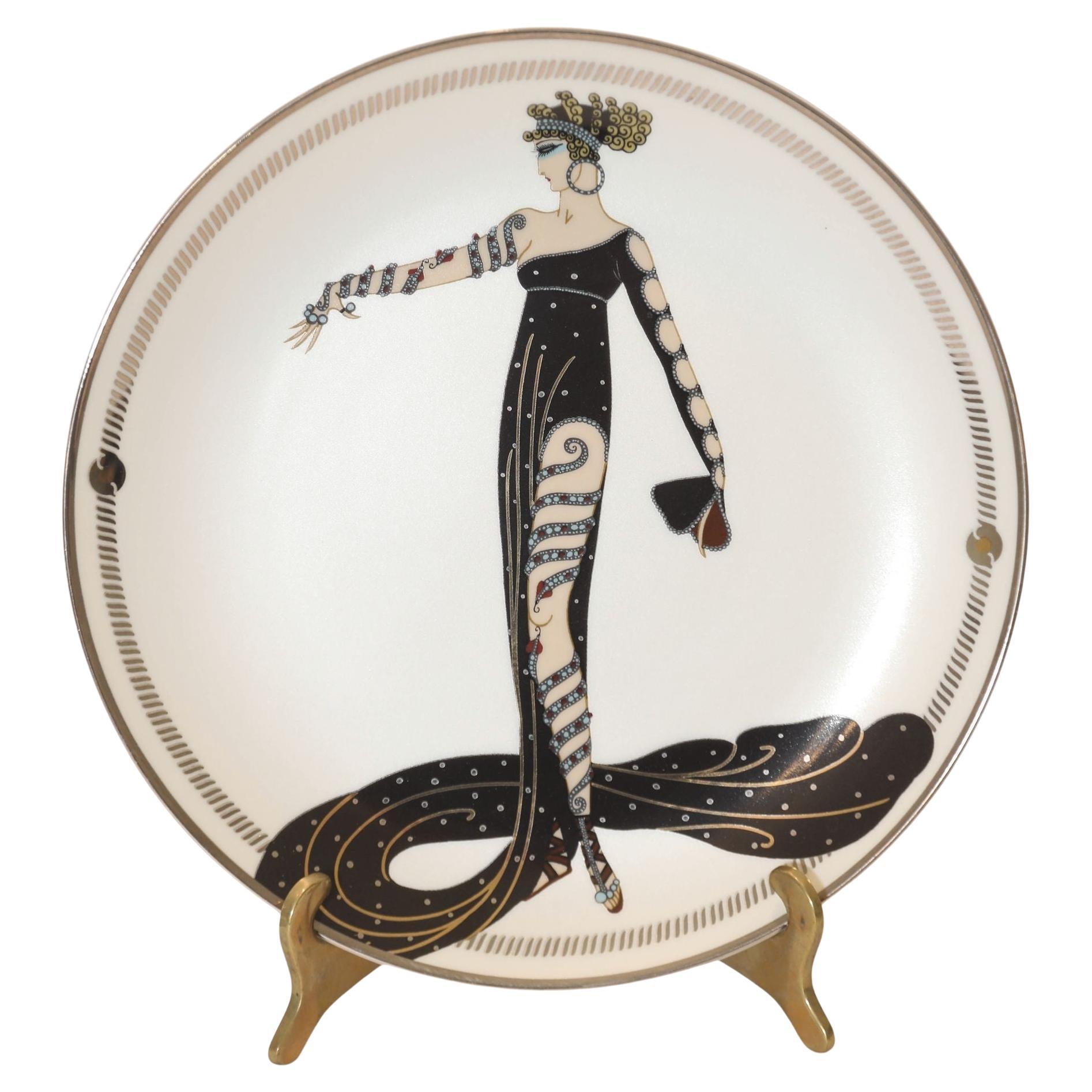 Erté "La Merveilleuse" Sevenarts Assiette Collector en porcelaine Romain de Tirtoff