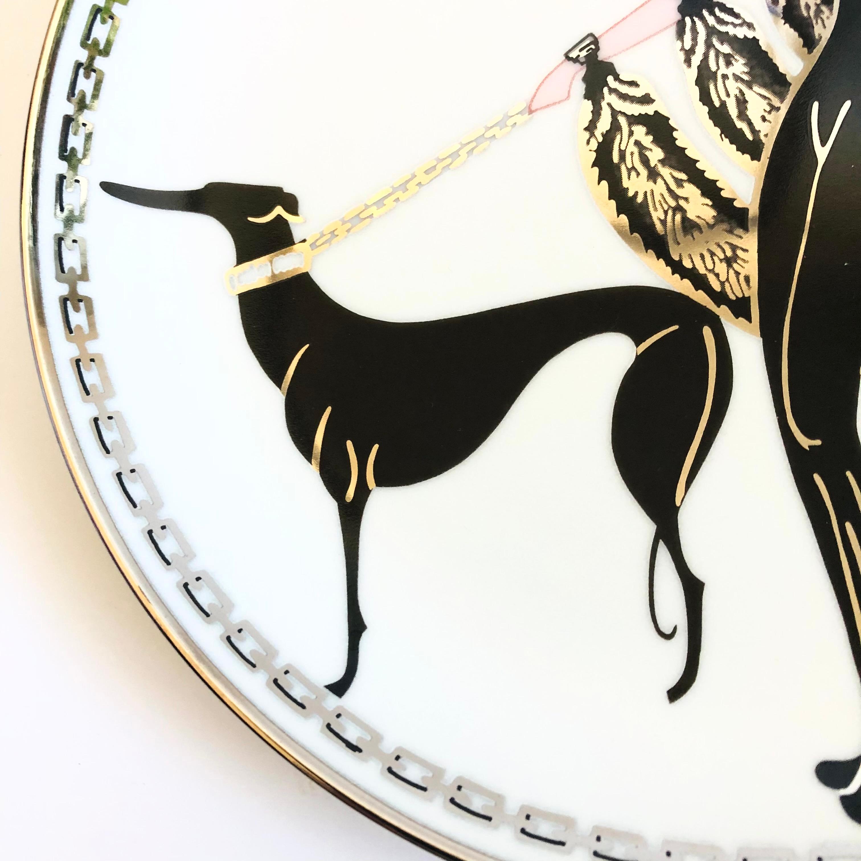 Late 20th Century Erte Limited Edition Porcelain Plate - Symphony in Black