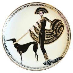 Vintage Erte Limited Edition Porcelain Plate - Symphony in Black