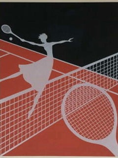 Erte - Limited Edition Signed Screen Print After the Love and Tennis