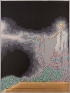 Erte Melisande At the Theatre Signed Art Deco Serigraph with Gold AP Signed