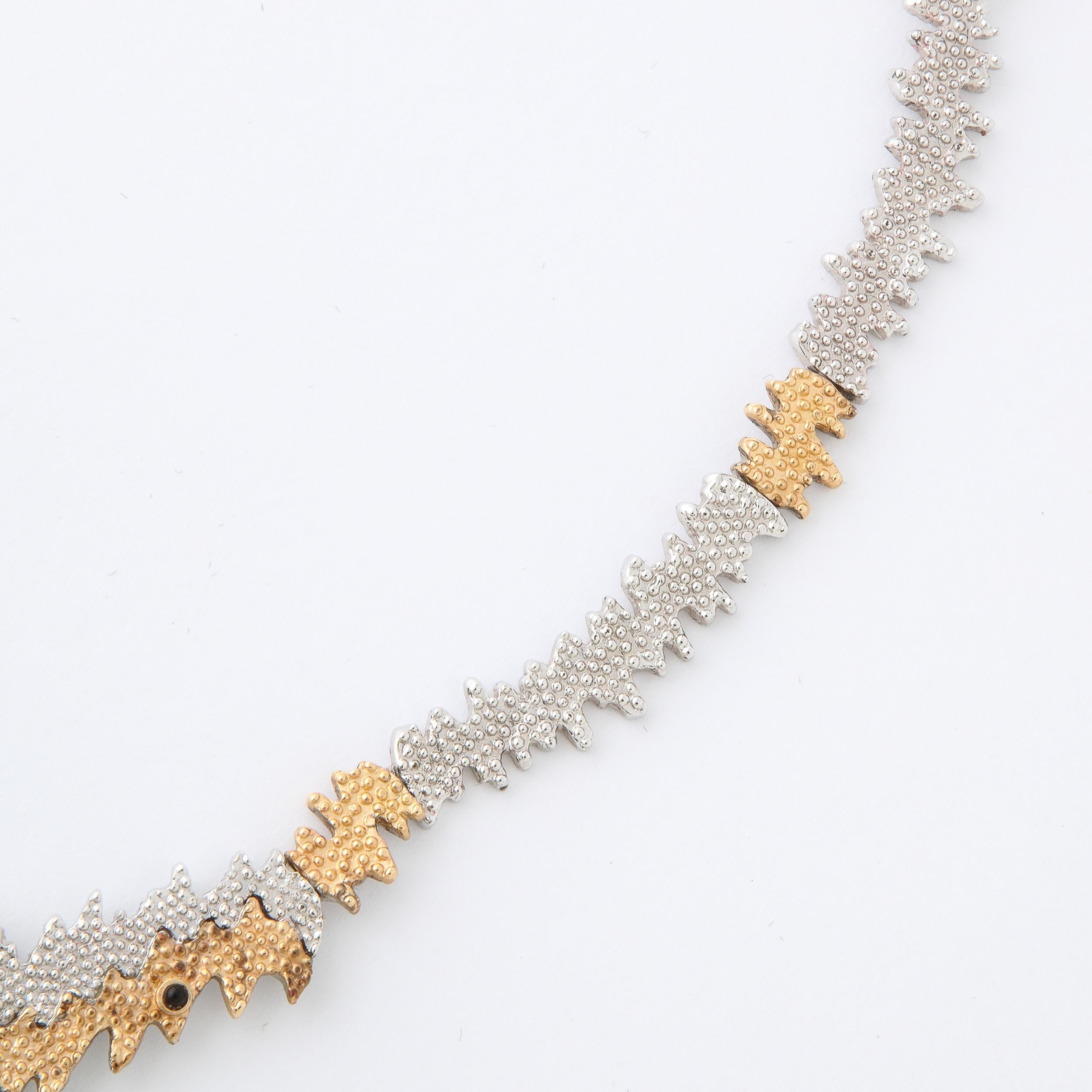 Erte  Necklace-Brooch & Earrings in Diamonds Gold Silver & Cabochon Black Onyx For Sale 3