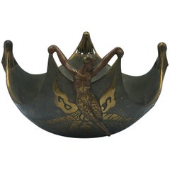 Erté "Ocean Bowl" Bronze Sculpture, #1, 1960's