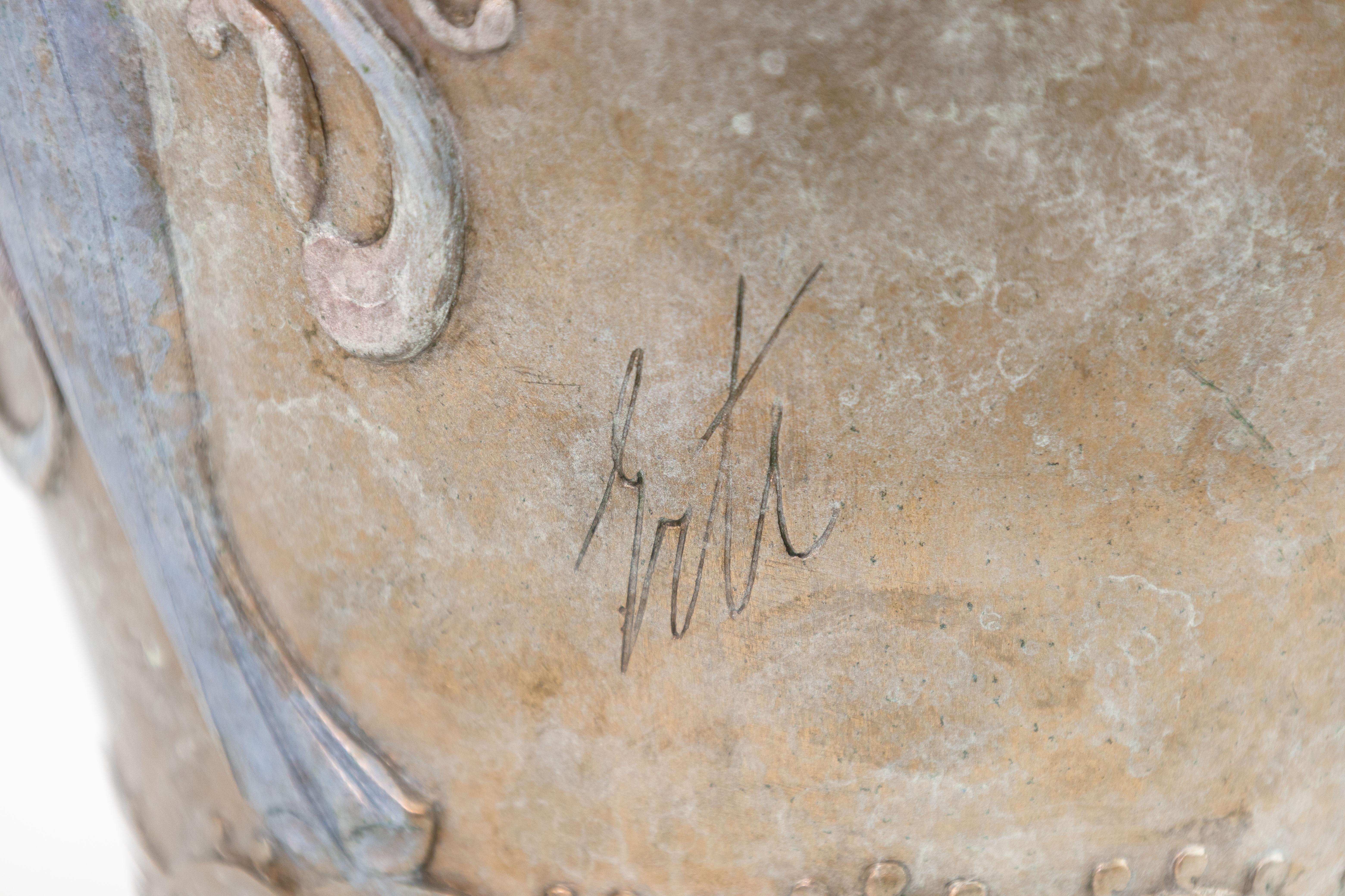 Erte - Oriental Mystery Objets de'Arte, 1990 Vase d'art en bronze doré signé 59/395 1