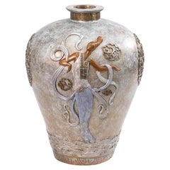 Erte - Oriental Mystery Objets de'Arte, 1990 Signed Gilt Bronze Art Vase 59/395
