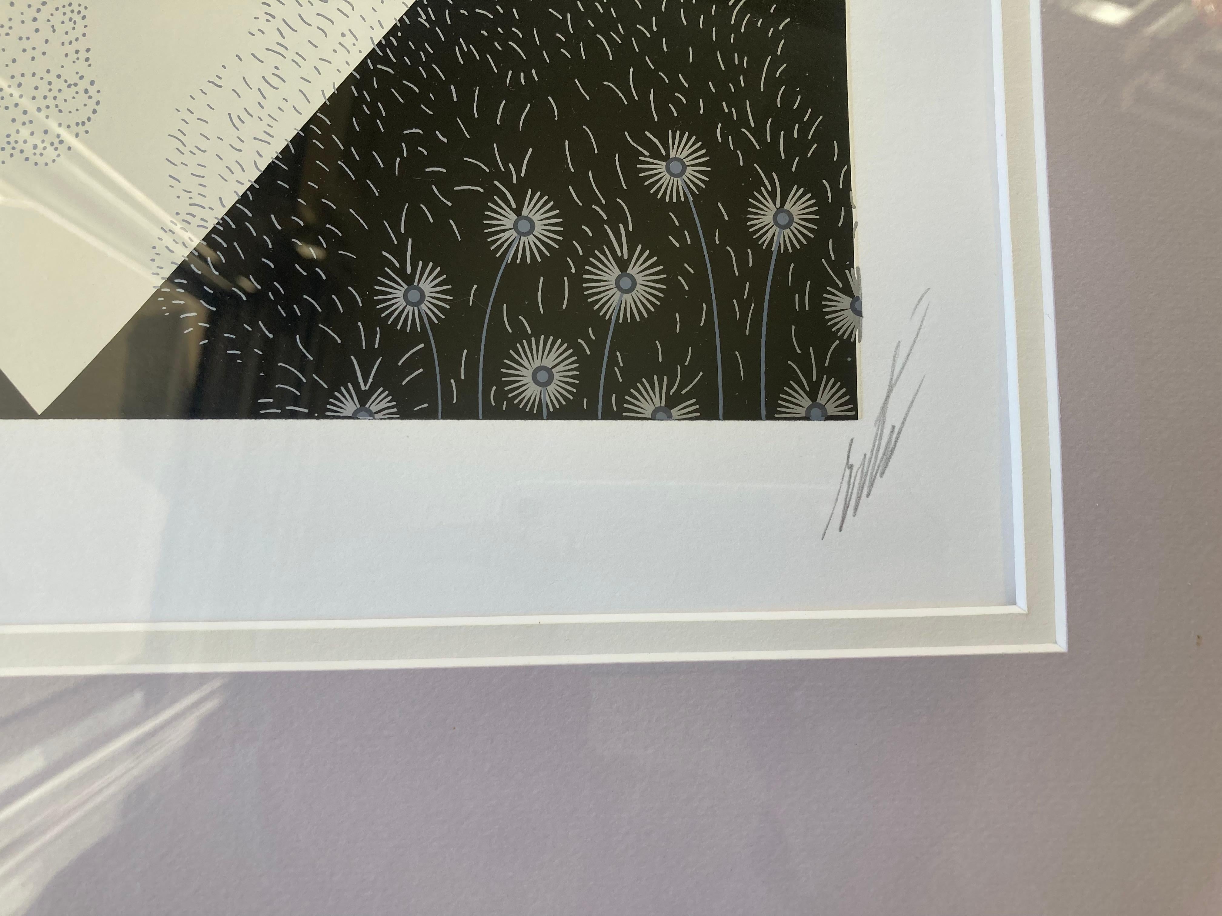 Beautiful Erte , serigraph /litho , pencil signed, LL  and numbered 68/300 LR ,edition 300. Measures are including  frame .