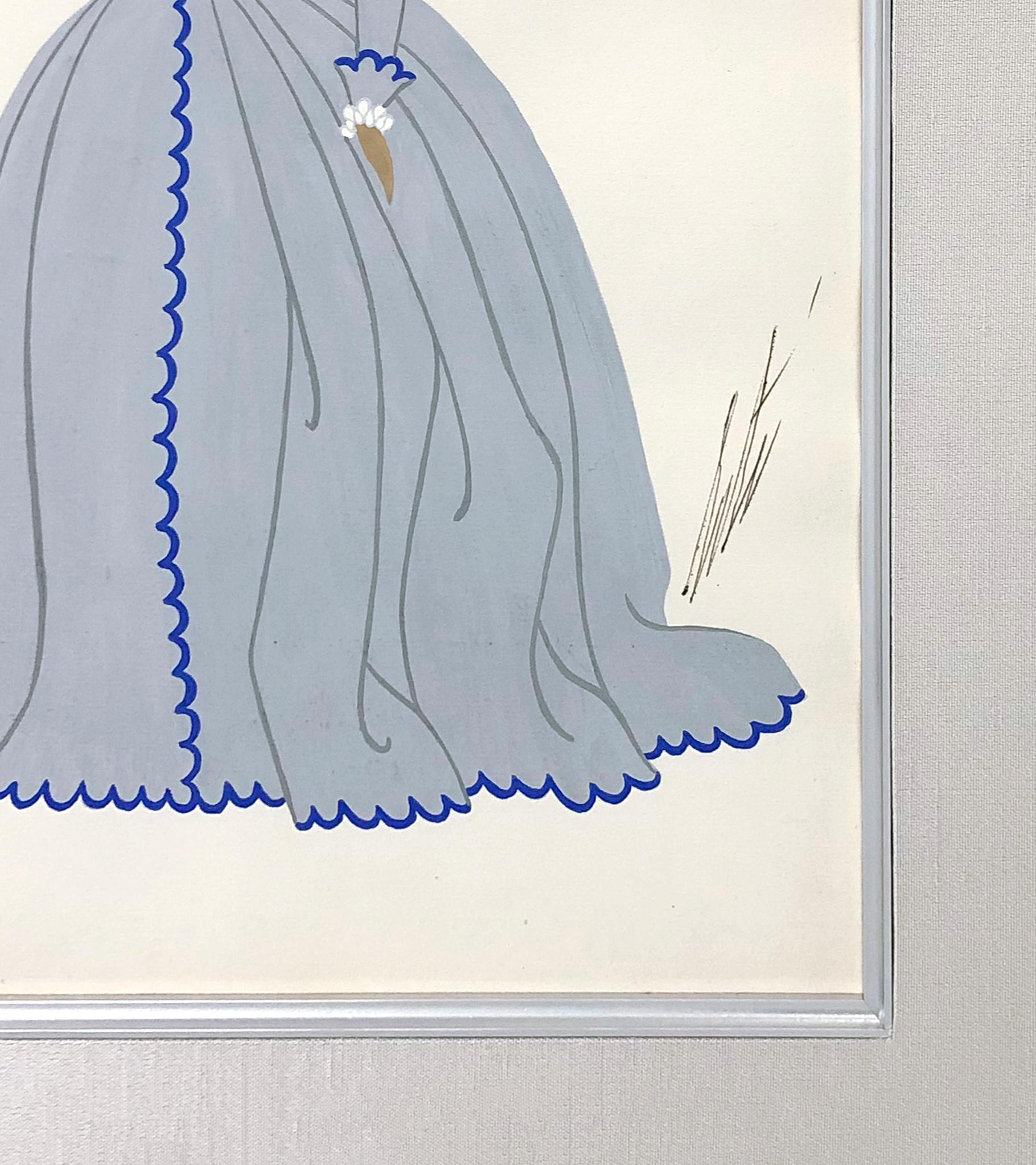 Cosi Fan Tutte Fleurdelise (aguada original sobre papel) - Painting de Erté