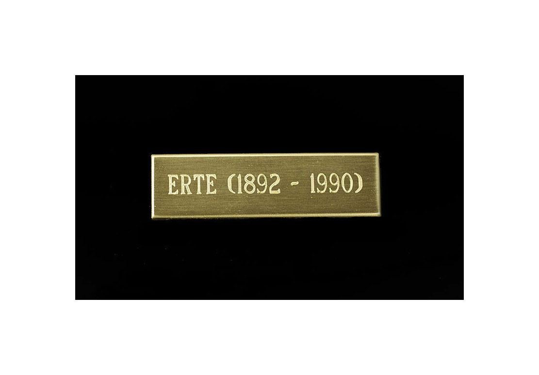 ERTE Original Gouache Painting Art Deco Set Design Signed Romain Tirtoff Artwork - Black Interior Painting by Erté