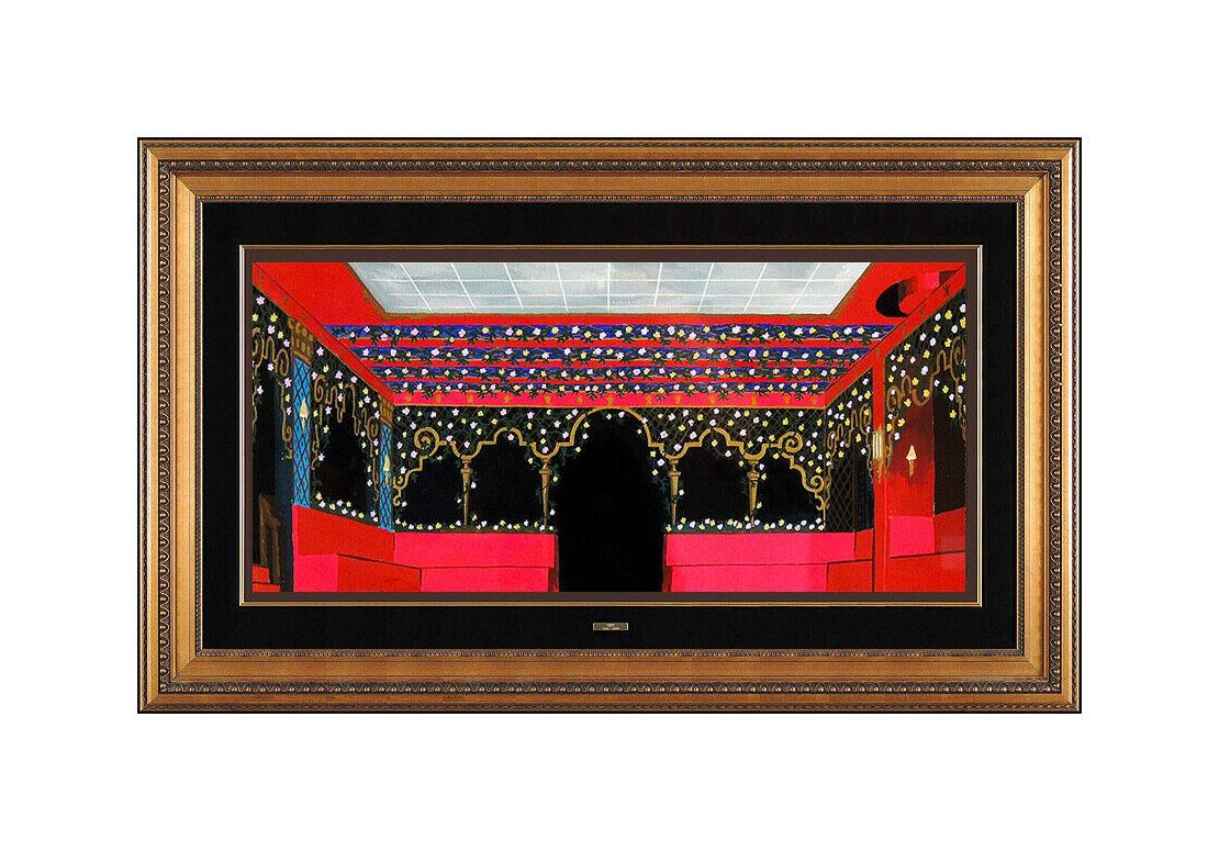 Erté Interior Painting - Erte Original Gouache Painting Set Design Art Deco Romain Tirtoff Sold for 16K