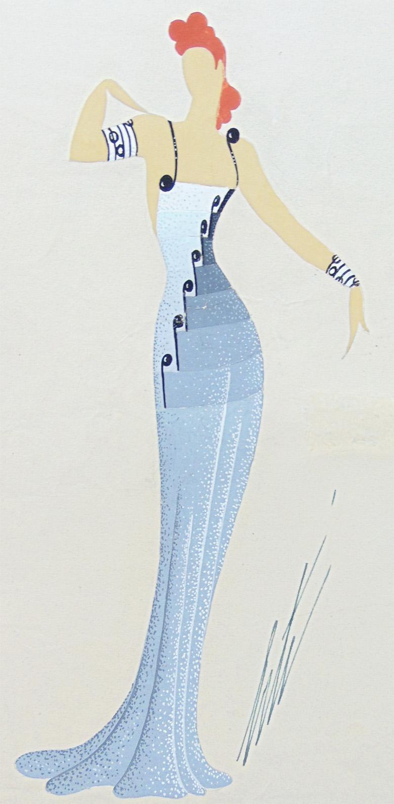 Final - La Gamme - Russian Art Deco Fashion Design - Painting by Erté