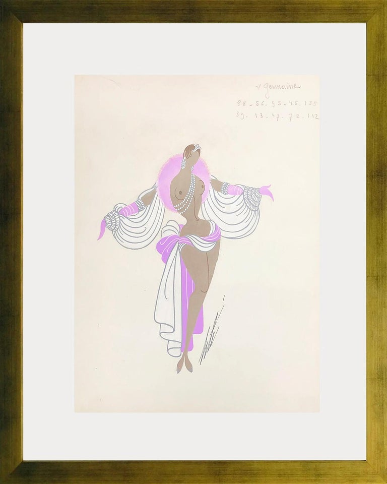 Erté GERMAINE (ORIGINAL GOUCHE) For Sale at 1stDibs